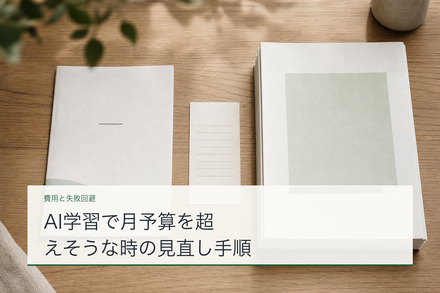 AI学習で月予算を超えそうな時の見直し手順のアイキャッチ