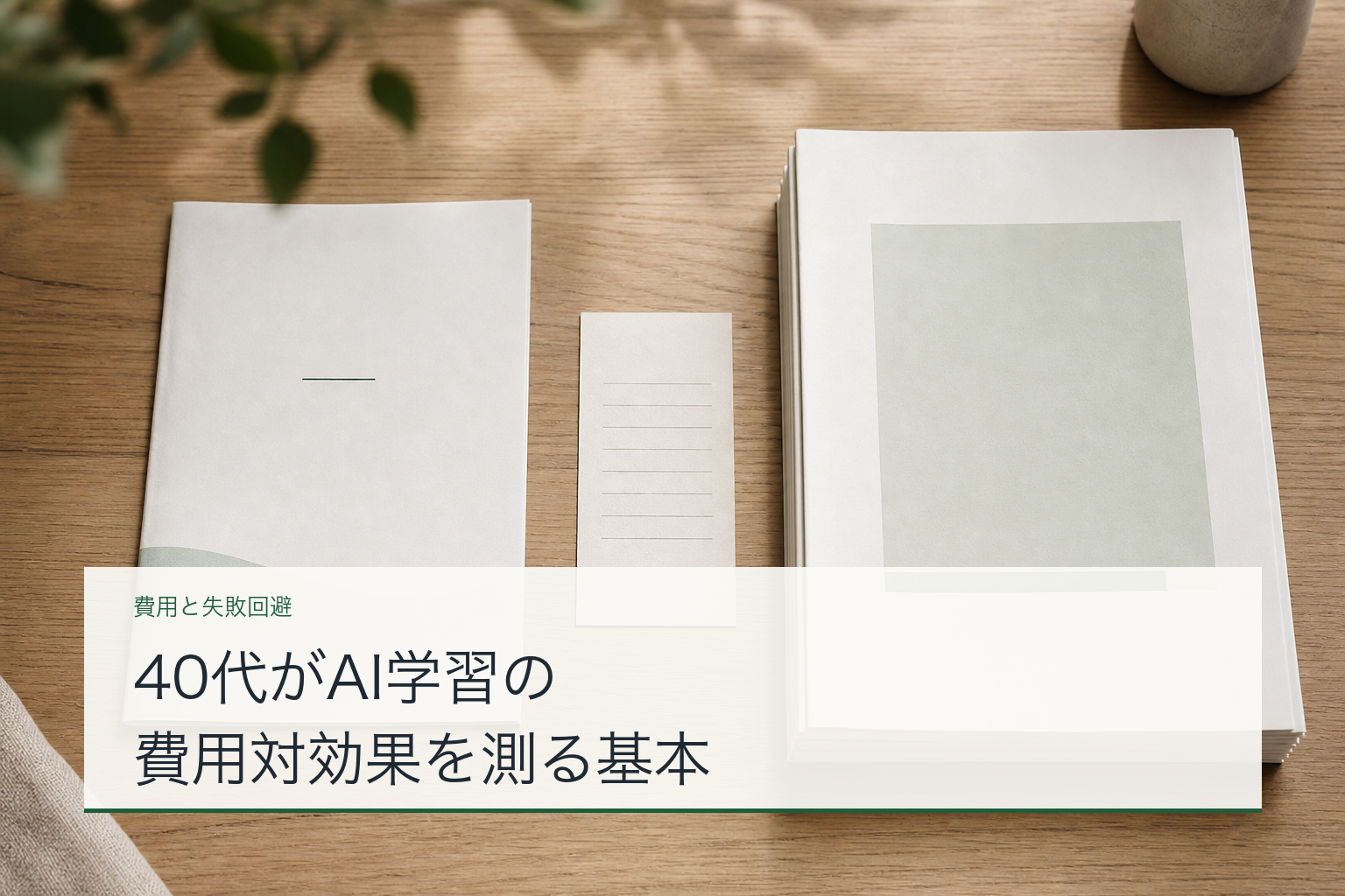 40代がAI学習の費用対効果を測る基本のアイキャッチ