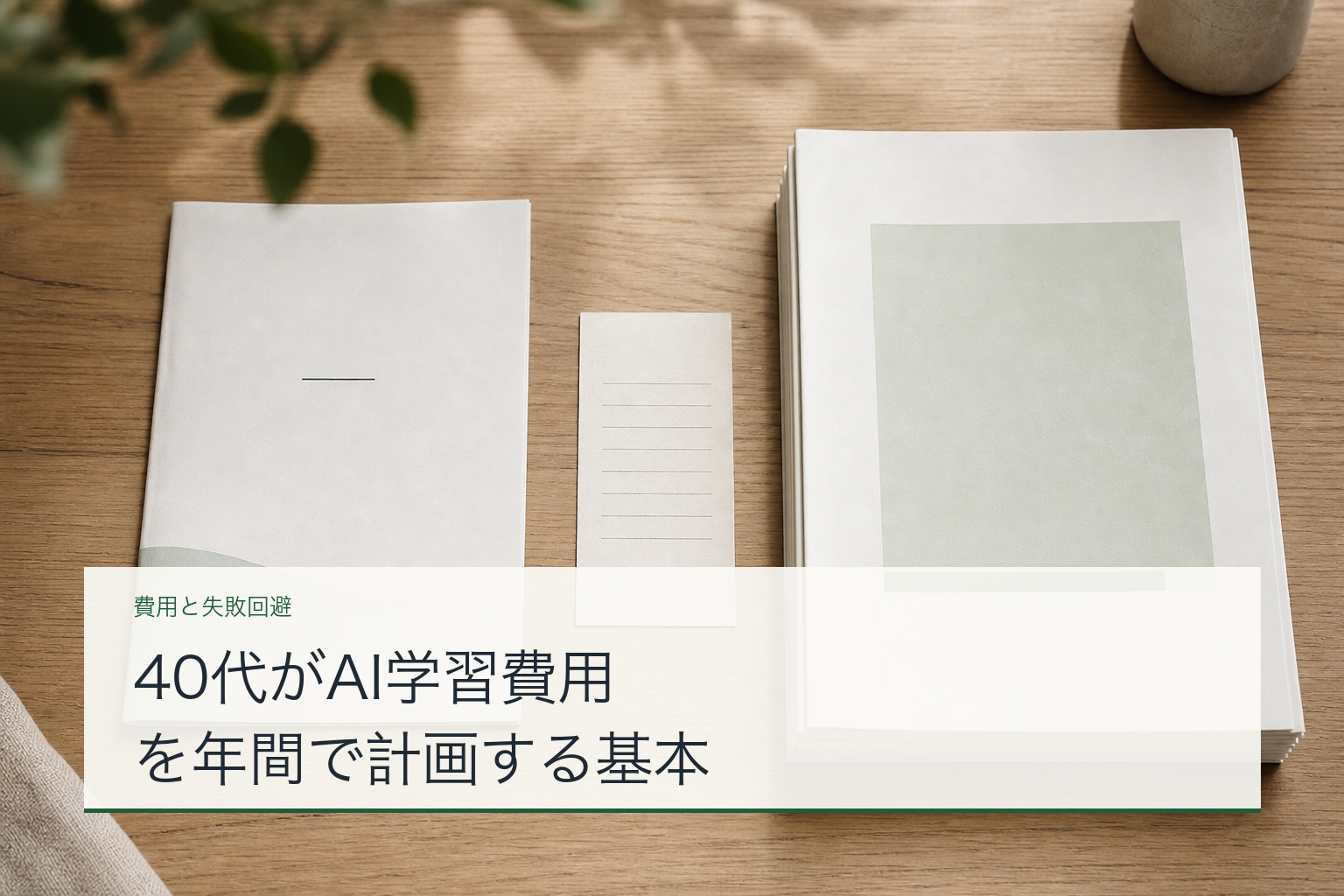 40代がAI学習費用を年間で計画する基本のアイキャッチ