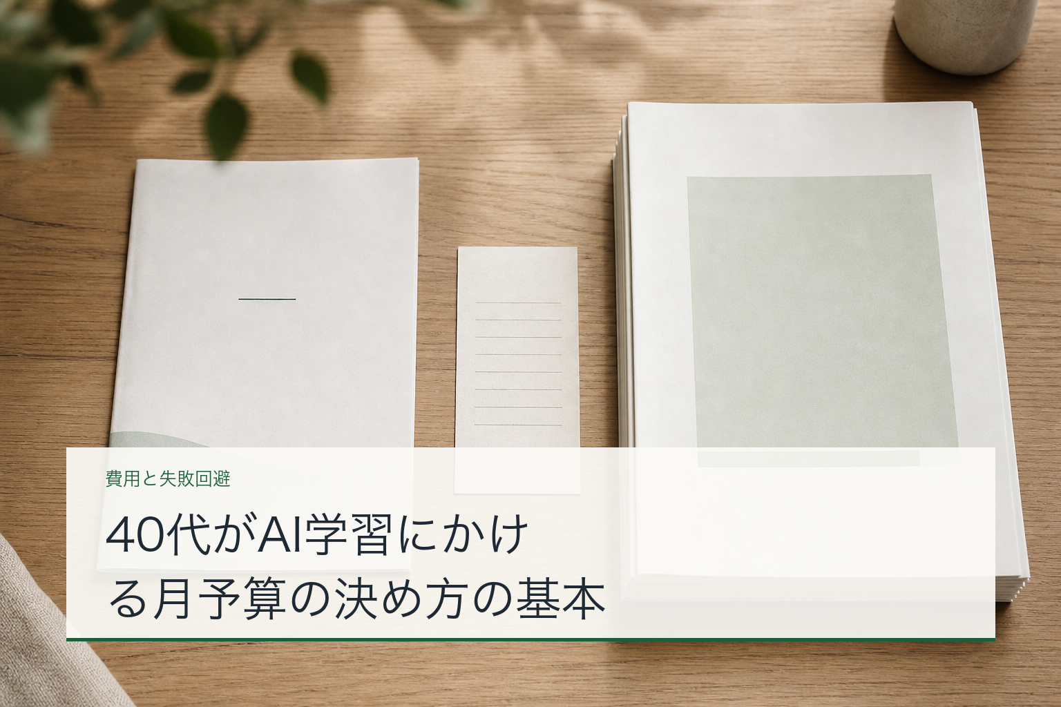 40代がAI学習にかける月予算の決め方の基本のアイキャッチ