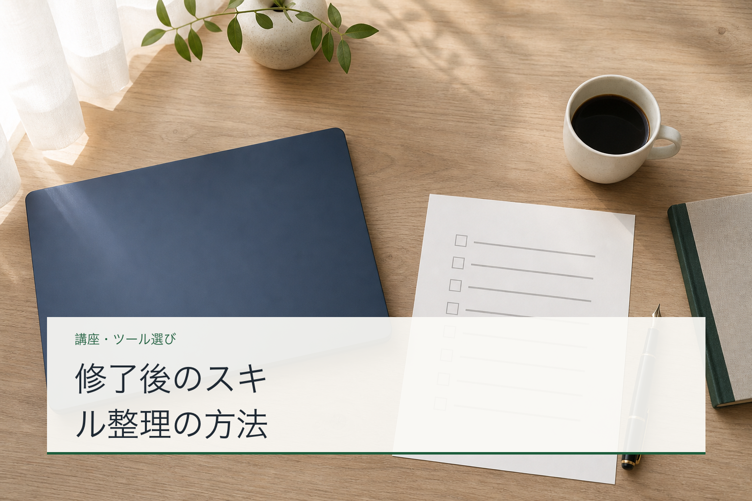修了後のスキル整理の方法のアイキャッチ
