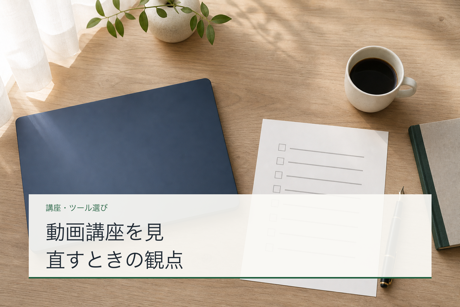 動画講座を見直すときの観点のアイキャッチ